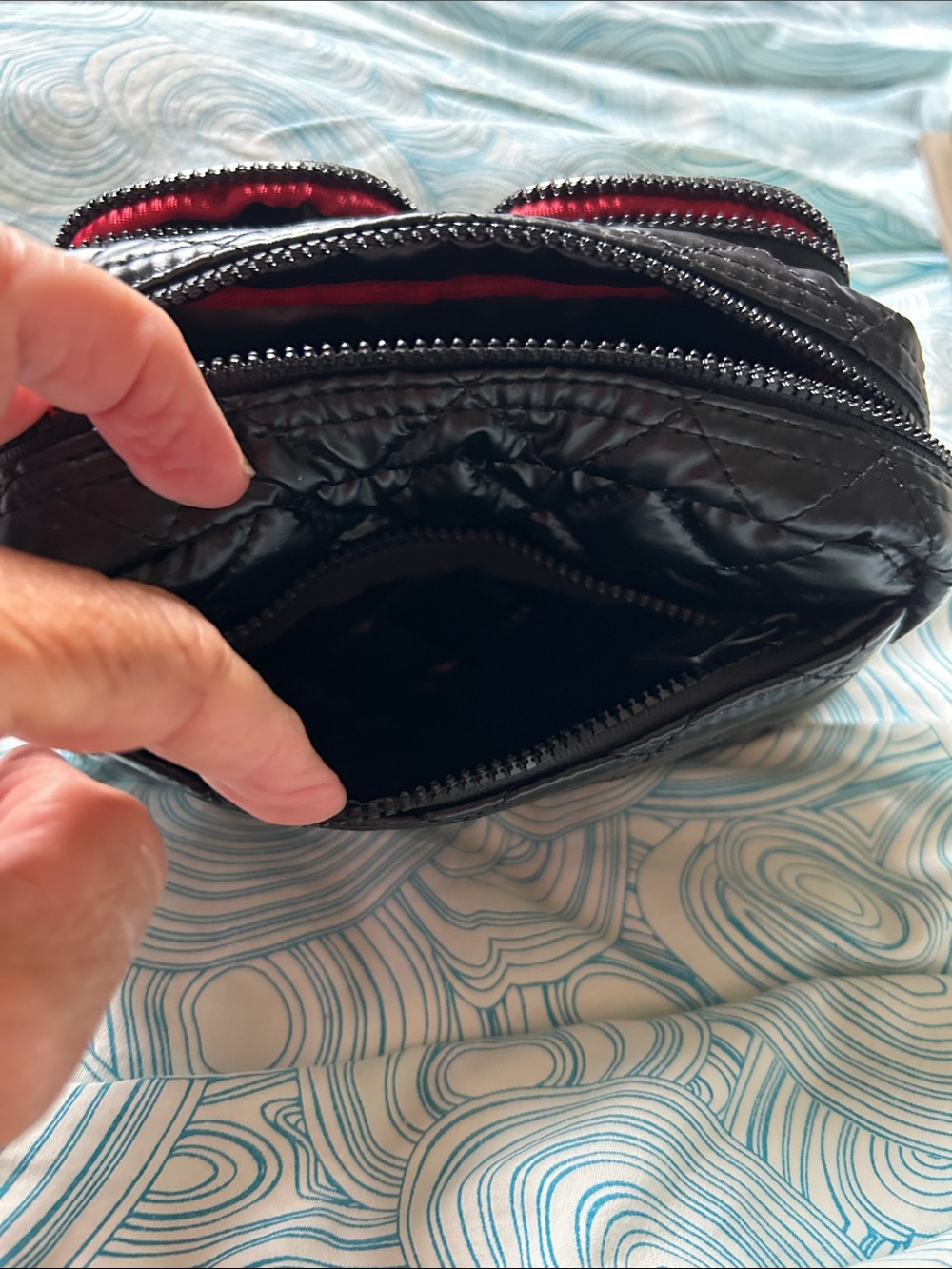 MZ Wallace black lacquer Cosmetic Bag. Excellent - Picture 11 of 11